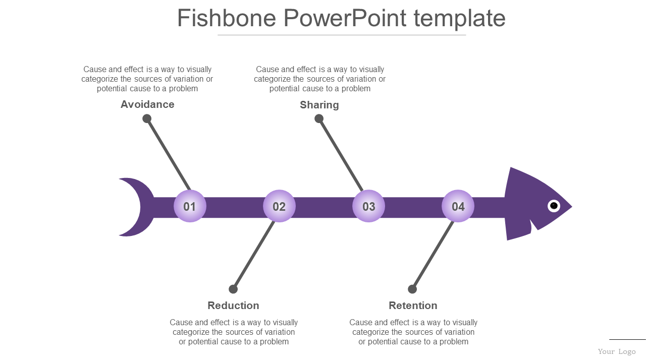 Free - Imaginative FishBone PowerPoint Presentation with Four Nodes